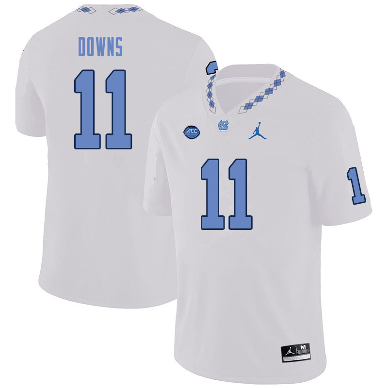 Men #11 Josh Downs North Carolina Tar Heels College Football Jerseys Sale-White